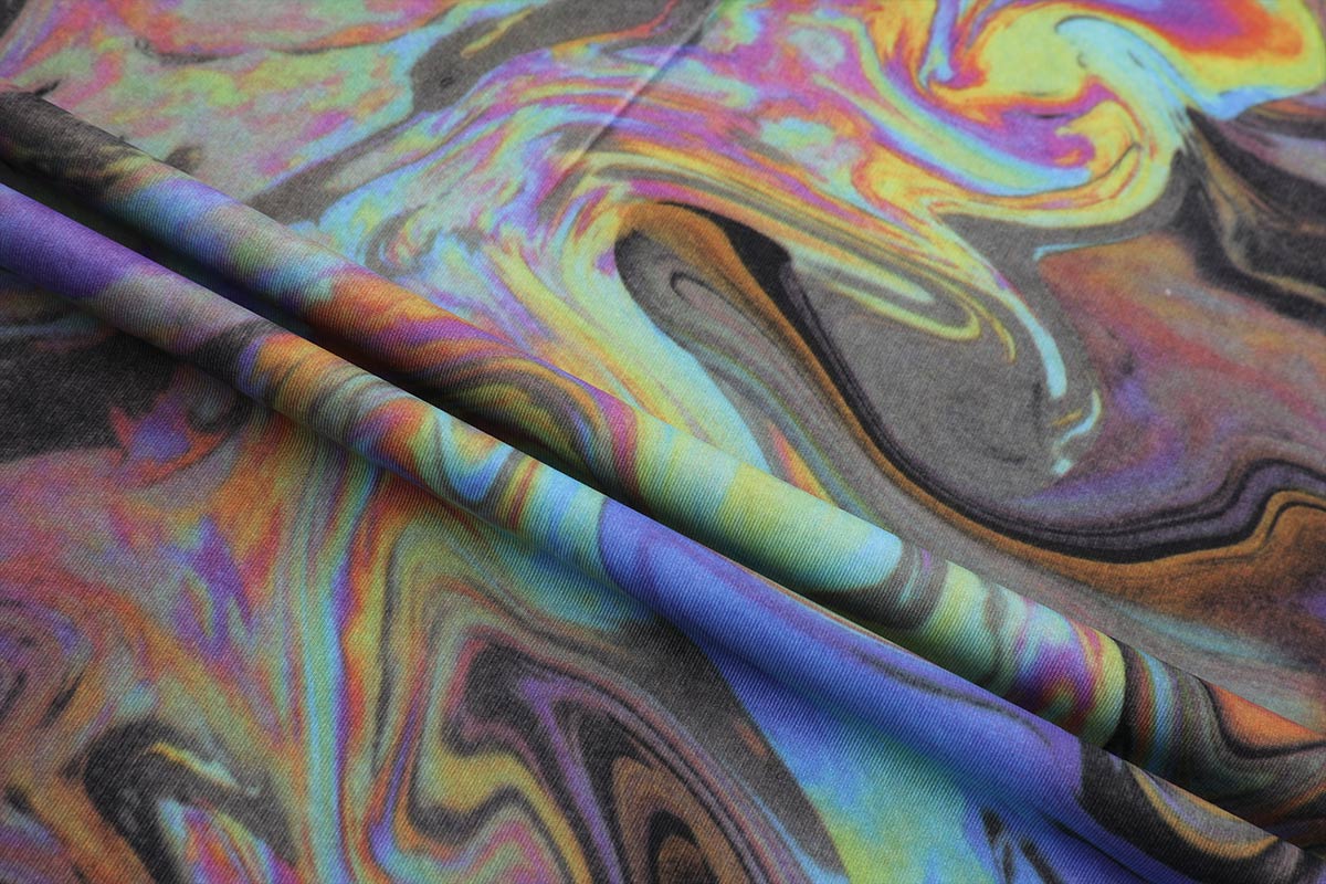 緯編滌亞光印花 90%滌綸+10%氨綸