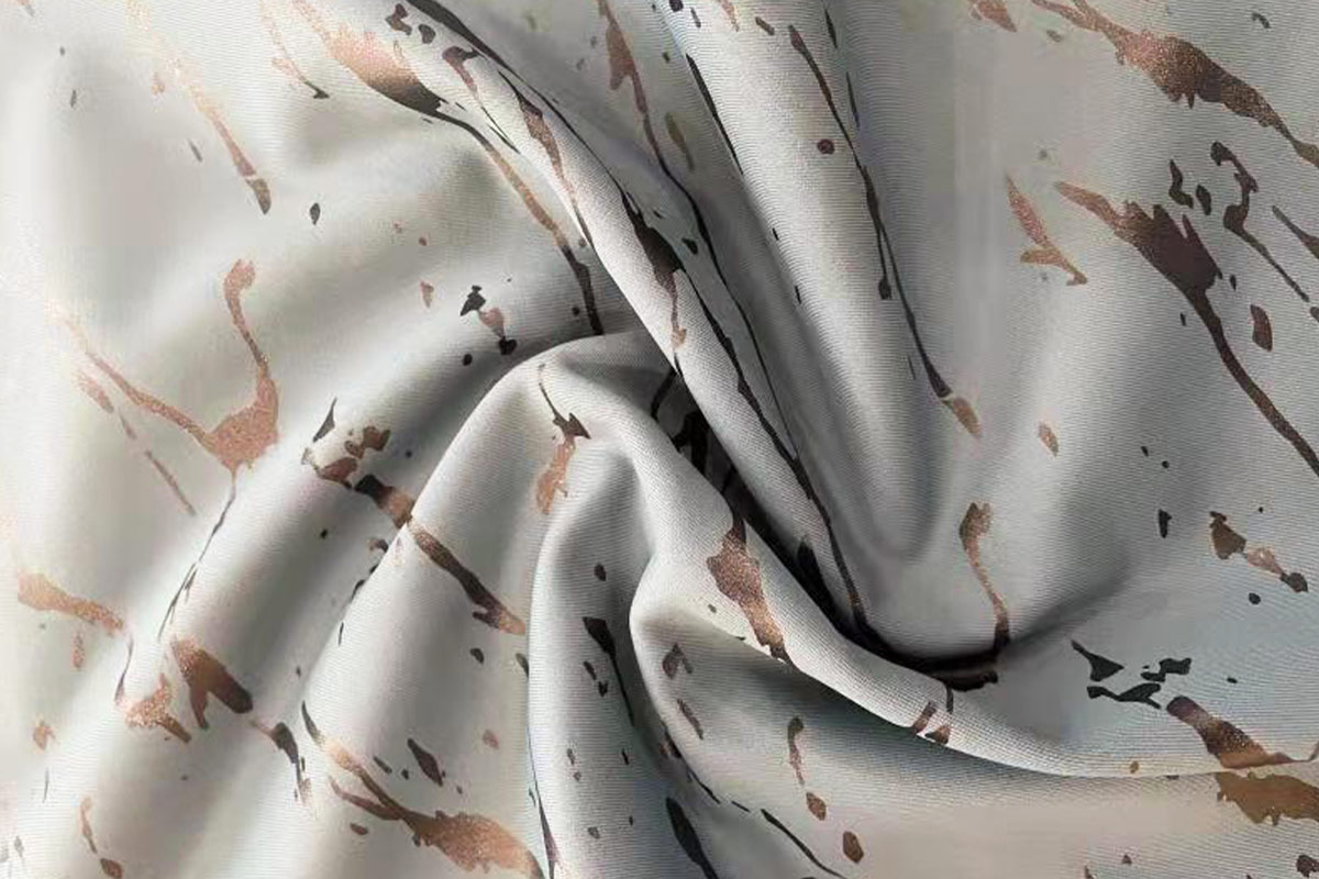 滌氨雙面布燙金 76%滌綸+24%氨綸